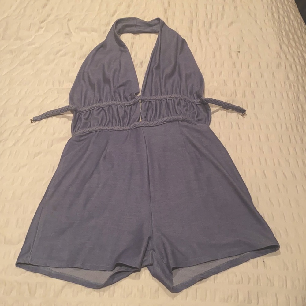 Jean Halter Romper